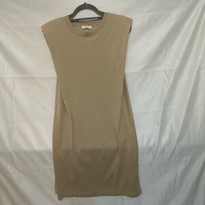 Babaton Tan Midi Dress